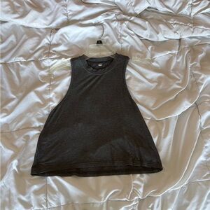 Sleeveless Charcoal Gray Women's Top